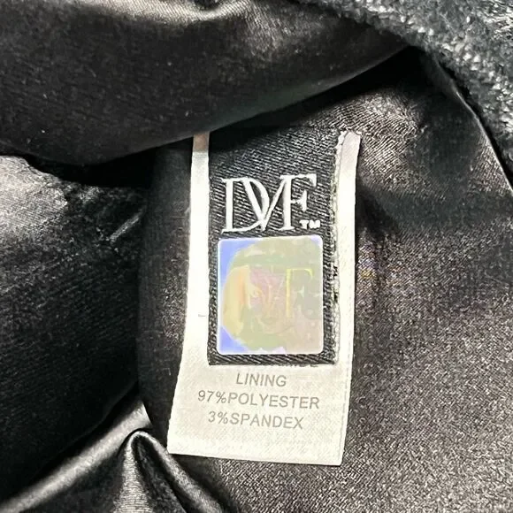 Diane von Furstenberg Keys Drape Wool Blend Blazer Jacket Sz 8 US - Picture 5 of 7